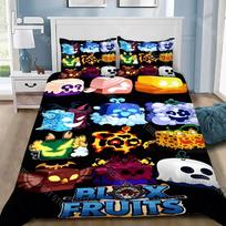 Cartoon 3D Game B-blox Fruits Duvet Cover Pillowcase Bedding Set Adult Boy Girl Bedroom Decoration Children Single Double S EU Single 90x200cm