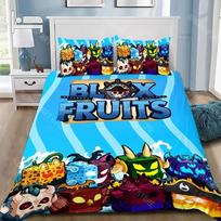 Cartoon 3D Game B-blox Fruits Duvet Cover Pillowcase Bedding Set Adult Boy Girl Bedroom Decoration Children Single Double S EU Single 90x200cm