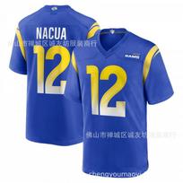 NFL Los Angeles Rams 12 Puka Nacua Football Jersey Mens Blue Sports Game L