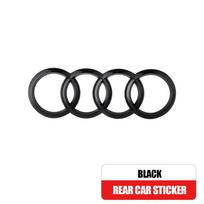 Car Styling 3D ABS Hood Front Bonnet Grill Rear Trunk Emblem Cover For Audi A4L Q2L Q3 Q5 Q7 Q8 S4 S5 S6 S7 R8 A5 A6L A7  A4 A3 A4 2004-2006 black