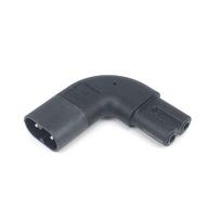 Angle Conversion 2-Pin Conversion Plug AC Power Adapter AC Power Converter C7 Female To C8 Male black-Right Angle