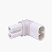 Angle Conversion 2-Pin Conversion Plug AC Power Adapter AC Power Converter C7 Female To C8 Male white-UP Down Angle