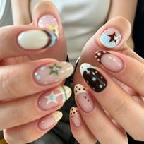 24pcs Pink Press on Nails with Polka Dot Pattern Design Almond Full Cover Nail Tips Acrylic French False Nail Simple Fake Nail