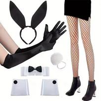 Rabbit Ears Suit Headband Bunny Headband Easter Party Halloween Prom Headbuckle beige