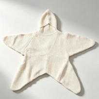 Hooded Design Seal Star Comfort Sleeping Bag Starfish Baby Swaddle  For Boys and Girls white