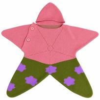 Hooded Design Seal Star Comfort Sleeping Bag Starfish Baby Swaddle  For Boys and Girls pink