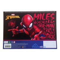 Spiderman Miles Morales A/4 Spiral Sketchbook with 40 Sheets and Stickers