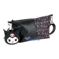 Hello Kitty Black Kuromi bag, shoulder bag with wallet 27 cm