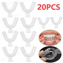2-20PCS Mouth Guard Mouth Tray Stop Teeth Grinding Bruxism Teeth Whitening EVA Silicone Sports Boxing Tooth Protector Retainer 3 NEW 20PCS