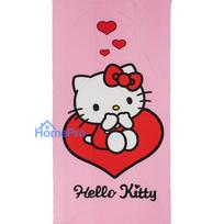 Hello Kitty Love bath towel, beach towel 70x140cm (Fast Dry)