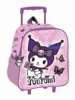 Hello Kitty Kuromi Purple rolling toddler 3D backpack, bag 32 cm