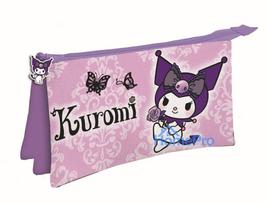 Hello Kitty Kuromi Purple 3-compartment pencil case 22 cm