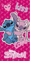 Disney Lilo and Stitch Kiss, Love bath towel, beach towel 70x140 cm (Fast Dry)