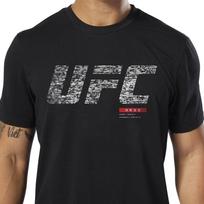 UFC printed cotton short-sleeved MMA mixed martial arts training suit summer sports T-shirt 4XL gray
