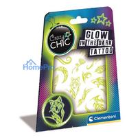 Crazy Chic Wolf Glow-in-the-dark tattoo Clementoni