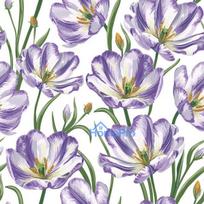 Flower Watercolour Violet Tulip decorative napkin 20-piece 33x33 cm