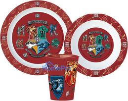 Harry Potter School Shields dinner set, micro plastic set, with cup 260 ml