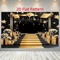 Graduation Banner Class of Photo Backdrop Congrats Grad Party Decor Indoor Outdoor Wall Hanging Sign Cloth 58 x 75 cm Peach Skin Tapestry – 1 Piece