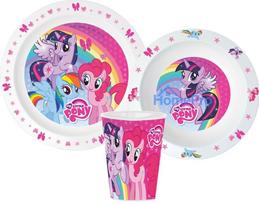 My Little Pony Pink dinner set, micro plastic set, with cup 260 ml