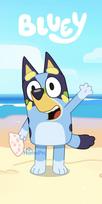 Bluey Seaside Play bath towel, beach towel 70x140 cm (Fast Dry)