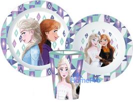 Disney Frozen Ice Magic dinner set, micro plastic set, with cup 260 ml