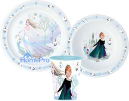 Disney Frozen Royally Cool Christmas dinner set, micro plastic set, cup 260 ml