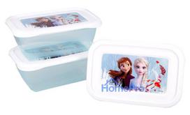 Disney Frozen Blue Forest plastic lunchbox set of 3