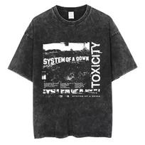 System of A Down Toxicity Albumo Grafikos Išplauti Marškinėliai Vyrams Moterims Roko Negabaritiniai Marškinėliai Vyriški Vintage Alternatyvaus Metalo Marškinėliai 150 black