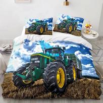 Fashion Tractor Kart Comfortable Duvet Quilt Cover Pillowcase Bedding Set Children Bedroom Decoration Home Textile AU Single 140x210cm