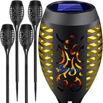 Solar garden lamp - torch, set of 4, 23560