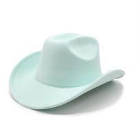 Traditional Style Wool Felt Cowboy Hat With Wide Brim For Men And Women Style L white