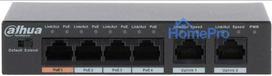 Type L2, 6x10Base-T / 100Base-TX, PoE port 4, 60 Watts, DH-PFS3006-4ET-60