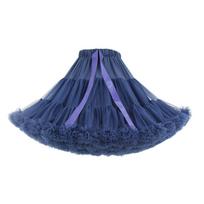 Pleated Design Lolita Tutu Skirt 58 Styles Hexagon Mesh Crinoline No Bone Petticoat  Daily Cosplay 44 blue