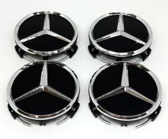 4PCS 75MM For Mercedes Benz AMG A B C E M R G S Class GLA GL CLA CES CLS SLK GLK CLK  W204 W205 Car Wheel Center Hub Caps Cover