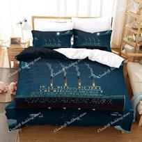 Exquisite 3D Titanic Ship Ocean Wallpaper Romantic Love Print Bedding Set Duvet Cover Comforter Bed Youth Kids Girls Boys Gift EU Single 135x200cm