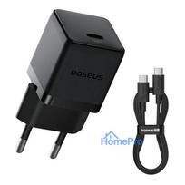 Charger Baseus Palm 20W USB-C + USB-C to USB-C cable 1.0m black P10111602113-01
