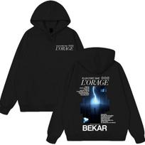 Rapper Bekar Plus Fort Que L'orage Album Graphic Hoodie Men Women Hip Hop Fashion Pullover Winter Casual Gothic Punk Sweatshirts S juoda
