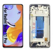 Screen for Xiaomi Redmi Note 11 Pro / Poco X4 Pro 5G black with frame HQ