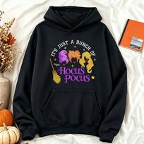 Funny Retro Hocus Pocus Hoodie Witch Sisters Sweatshirt Autumn Long Sleeve Pullover Spooky Season Men Women Long Sleeves 4XL