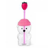 Large Capacity Bear Drinking Cup Transparent Teddy Bear Plastic Cup Bear Straw Cup  Home and Work Style 2