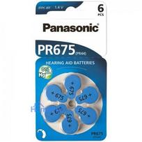 Izmērs 675, Dzirdes Aparāta Baterija, Panasonic Zn-Air PR44 iepakojumā 6gb.