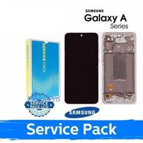 Screen for Samsung A566 A56 5G with frame / Pink / (Service Pack)