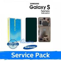 Screen for Samsung G990 S21 FE 5G with frame / White / (Service Pack)