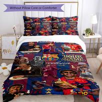 Lamin Yamal Customize With Your Name Bedding Set Breathable Duvet Cover With Pillowcases Decorative Bed Linen For Bedroom Home Decoration Birthday Gif 135cmx200cm