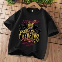 Animaciniai Five Nights At Freddys Vaikų Marškinėliai FNAF Grafinis Marškinėlis Vaikų Laisvalaikio Sportiniai Viršutiniai Drabužiai Trumpomis Rankovėmis Vaikų Drabužiai 150 brown