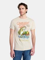 Miller Men'S And Big Men'S High Life Fishing Graphic Tee, Sizes S-3Xl XXXXL beige