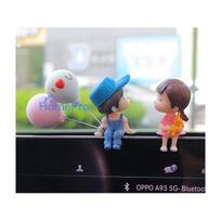 Car decorations boy and girl with balloons