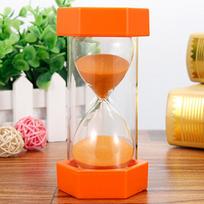5/10/15/20/30min Colorful Sandglass Hourglass Sand Clock Kitchen Timer Supplies Home Decoration Crafts Decoration Kid Game Gift 5minutes oranžinė