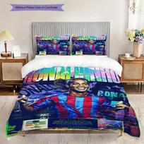 Ronaldinho Football Legend Unveiled Bedding 1 Duvet Cover 2 Pillowcase Without Core 2Dflat Christmas Birthday Gift 140x200cm