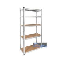 Durable, transformable metal shelf 180x90x40 cm, for home, office, garage, silver galvanized
